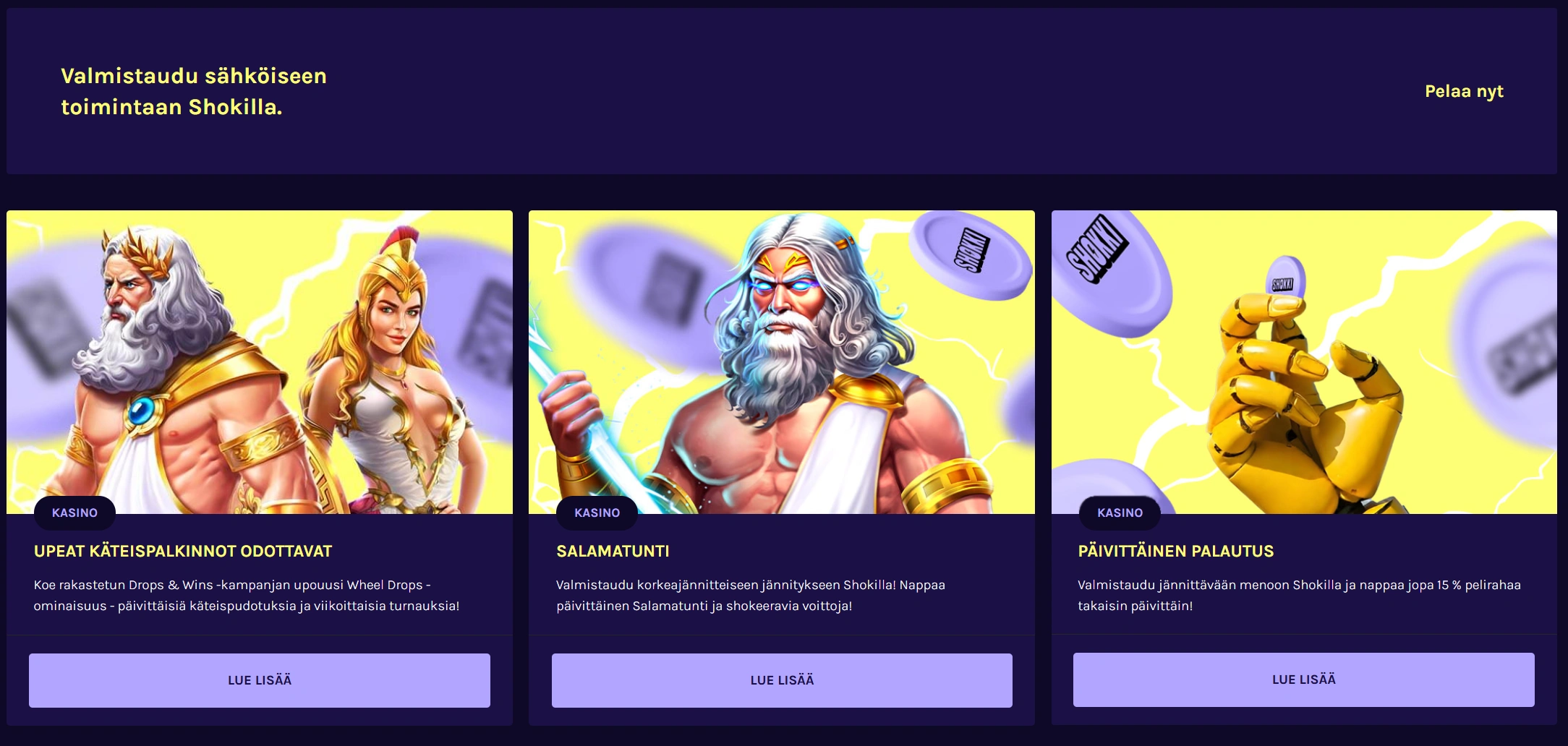 Shokki Casino Bonukset ja kampanjat